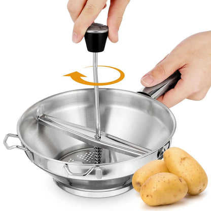 Stainless Steel Potato Masher Manual Potato Ricer Handheld Presser Fruit Juicer Lemon Squeezer Kitchen Tools - petguardiansupplies