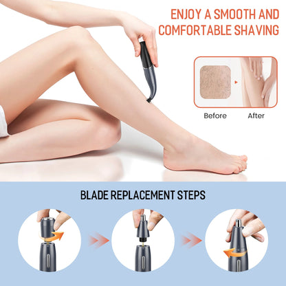 Women's 6 In1 Electric Body Hair Epilator Multifunctional Shaving Trimmer Kit for Armpit Bikini Arm Leg Face - petguardiansupplies