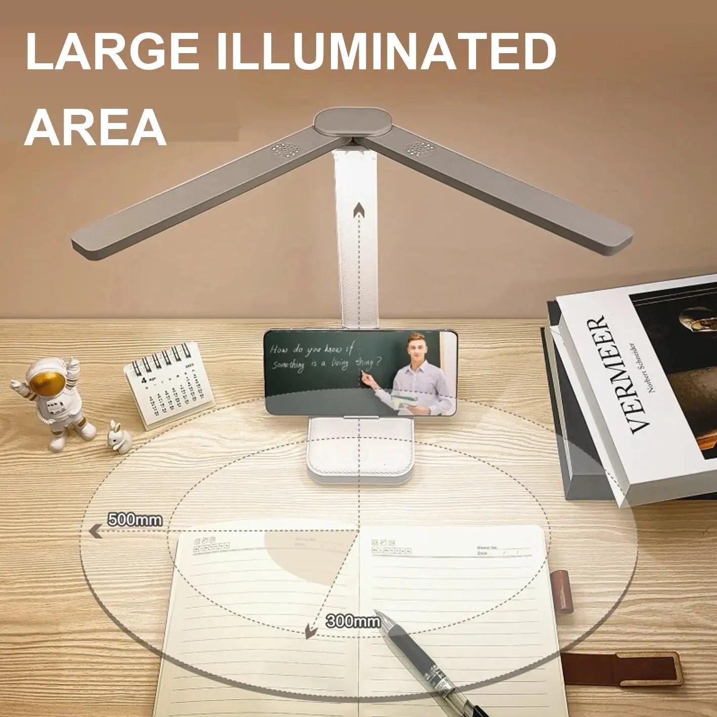 LED Desk Lamp USB Rechargeable Table Lamp 3 Levels Dimmable Touch Desk Lighting Eye Protection Foldable For Bedroom Desk Light - petguardiansupplies