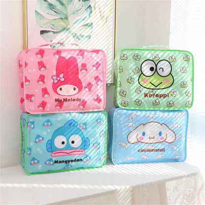 Kawaii Sanrio Hello Kitty Kuromi Portable Luggage Storage Bag Sorting Clothes Travel Bag 6 Pcs Set Combination Miscellaneous Bag - petguardiansupplies