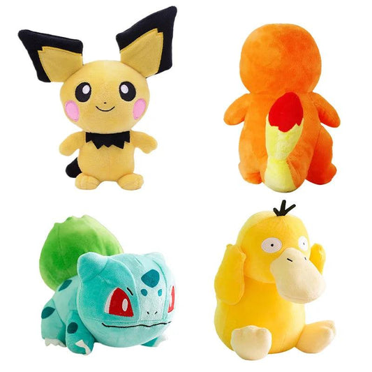 Pokemon Pikachu Pichu Charmander Bulbasaur Squirtle Psyduck Eevee Plush Soft Stuffed Animals Peluche Plushie Toy Small Doll 20 - petguardiansupplies