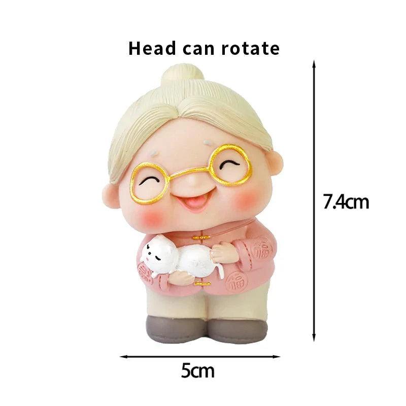 Longevity Grandma Grandpa Cake Topper for Old People Birthday Party Decoration Chinese Blessing Baking Supplies Dessert Gifts - petguardiansupplies