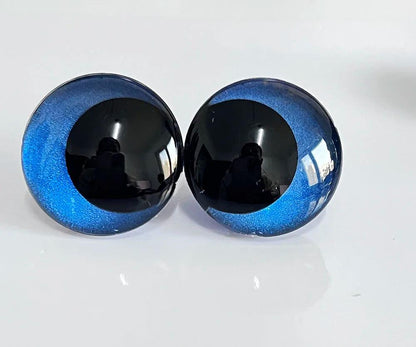 new 12mm 14mm 16mm 18mm 20mm 25mm 30mm 35mm 3D black pupil toy eyes handpaint color with hard washer-size color option - petguardiansupplies