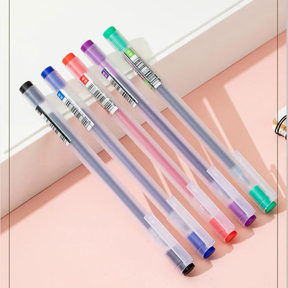 Deli 12Pcs/Set Gel Pen School Pens Set Pen 0.5MM Color Ink Stationery Student SuppliesWater-based Pen Writing Painting Tools - petguardiansupplies