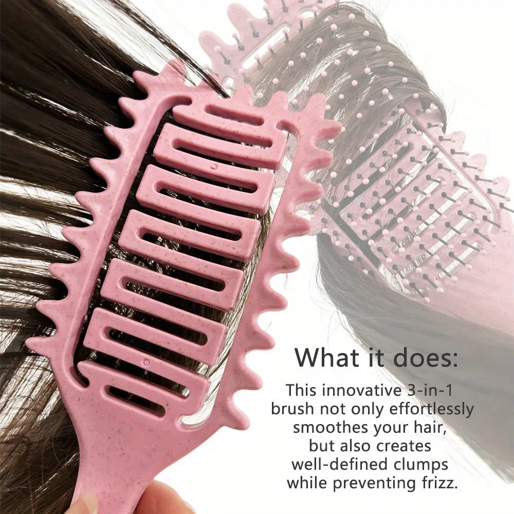 3 in 1 Hair Curler Styling Brush Detangling Hair Brush Hair Styling Tools - petguardiansupplies