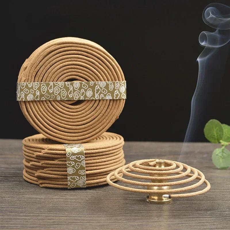 Y 48pcs/box Natural Coil Incense Aromatherapy Fragrance Indoors Indian Buddhist Sandalwood Incense Without Censer Home Fragrance - petguardiansupplies