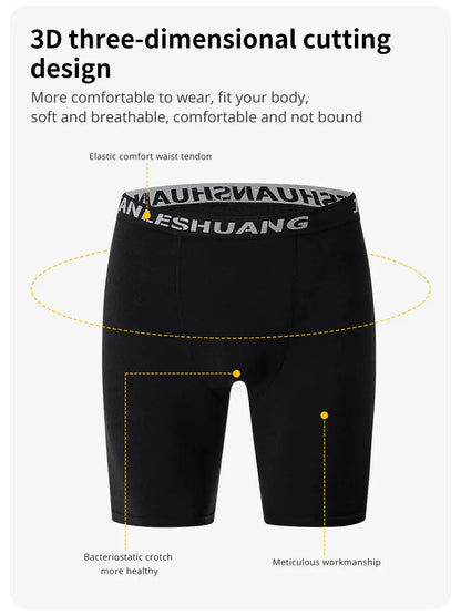 1/5 Pcs Men's Plus Size Black And White Long Sports Underwear Running Fitness Basketball Football Elastic Waist Shorts Teenagers - petguardiansupplies