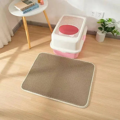 Cat Litter Mat With Gift Double Layer Waterproof Pet Litter Box Mat Non-slip Sand Cat Pad Washable Bed Mat Clean Pad Products - petguardiansupplies