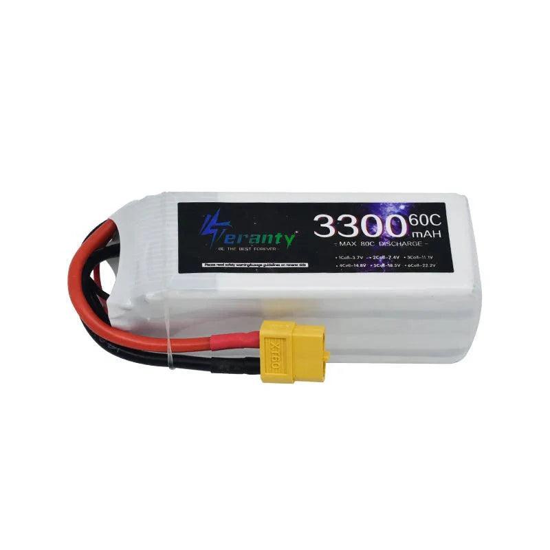 LiPo Rechargeable Battery 4S 3300mAh 60C 14.8V for RC FPV Racing Drone Quadcopter Drone Batteries With XT60 Connector Deans Plug - petguardiansupplies