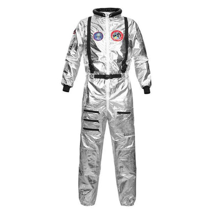 Halloween Christmas Silver Spaceman Men Women Space Suit Adult Children Astronaut Costume Family Party Dress Up Birthday Gift - petguardiansupplies