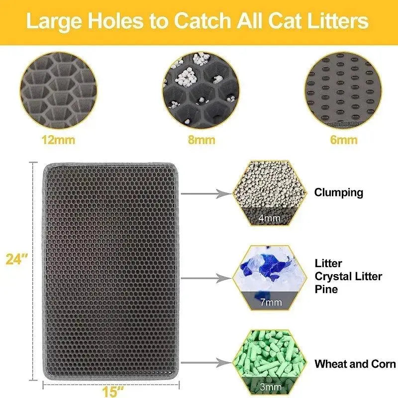 Cat Litter Mat Pet Toilet Waterproof Double Layer Pet Litter Box Mat Nonslip Sand Cat Washable Mat Clean Pad Pet Clean Supplies - petguardiansupplies