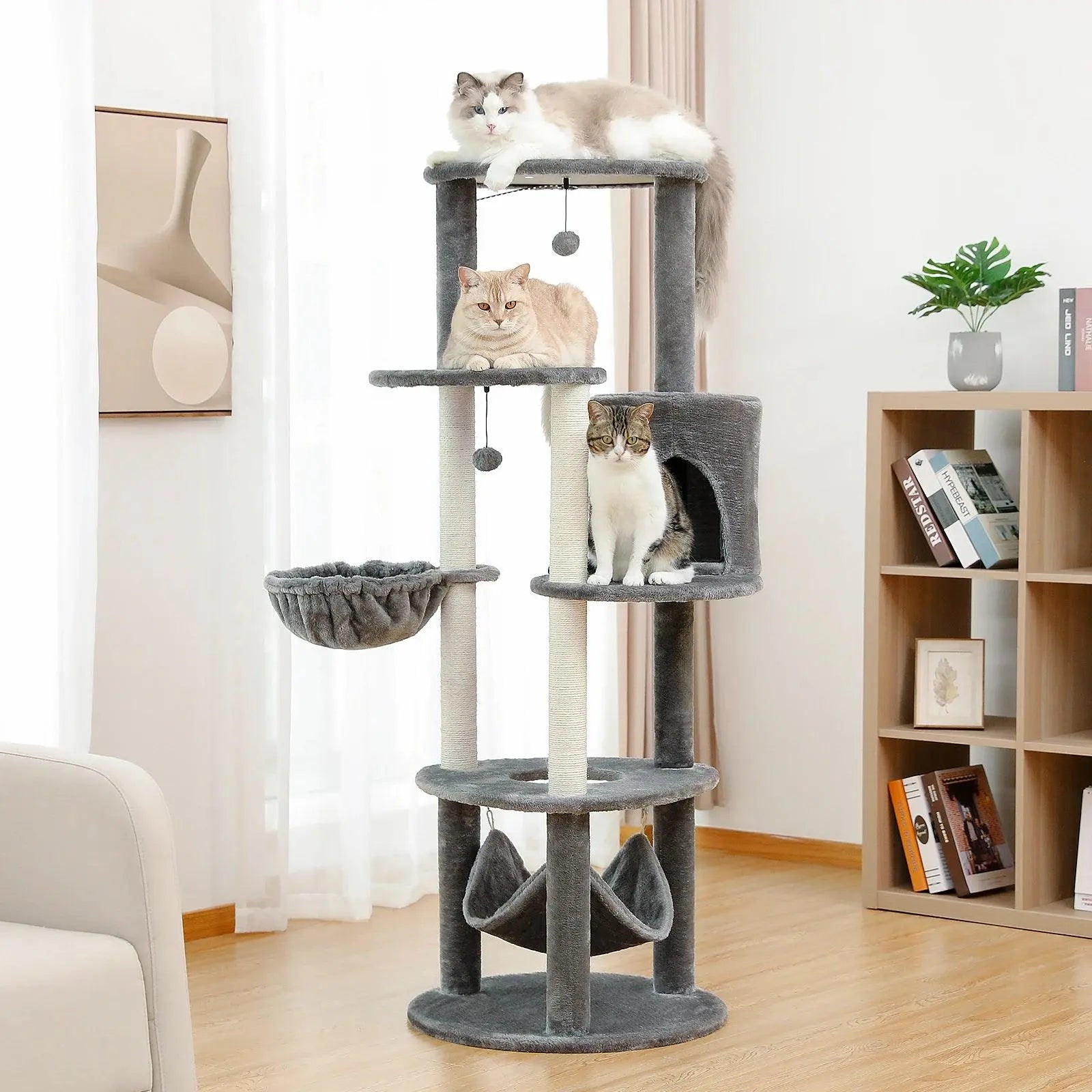 Domestic Delivery Multi-Level Cat Tree Tower Climb Furniture Scratching Post for Indoor House Pet Supplies Kitten Toy Cozy Condo - petguardiansupplies