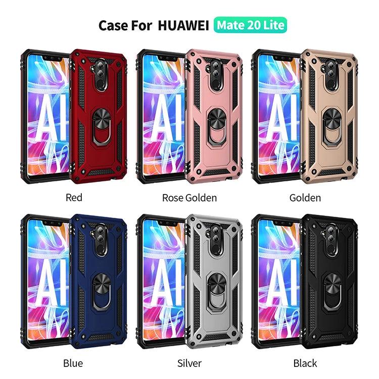 for Mate 20 Lite Cover Case for Huawei Mate 20 Lite Case Armor Military Shockproof Ring Holder Magnet Phone Case Fundas - petguardiansupplies