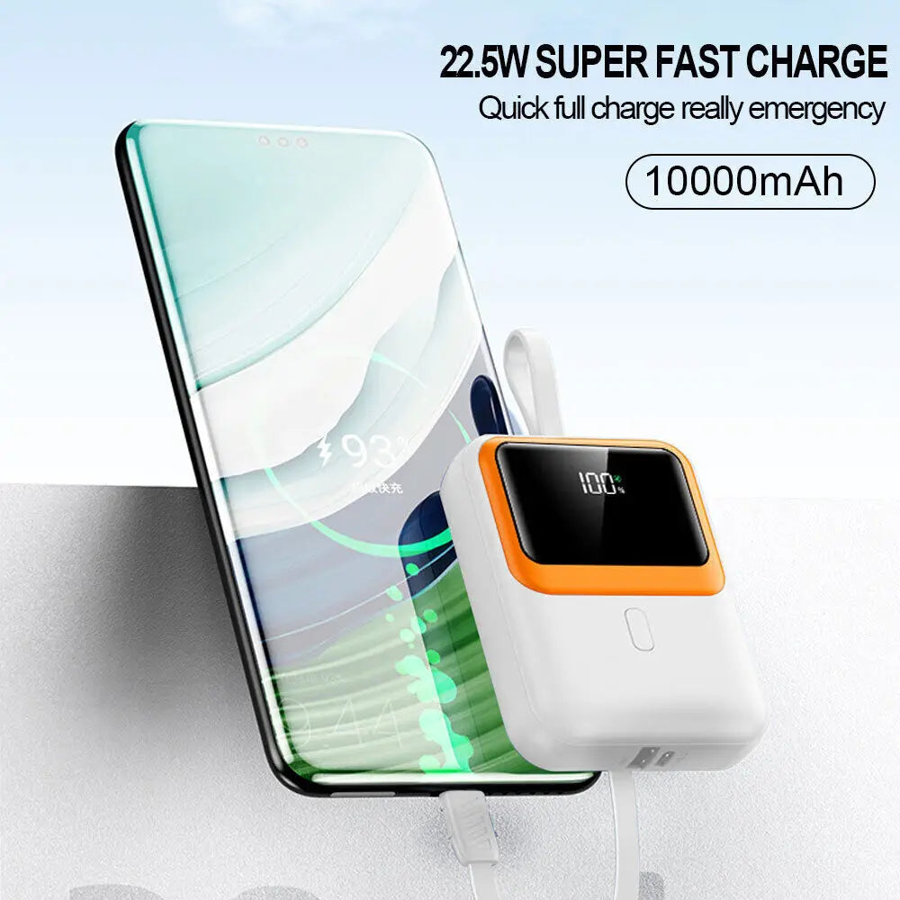 Power Bank 10000Mah USB-C Fast Charger Battery Pack Portable For Mobile Phone UK - petguardiansupplies