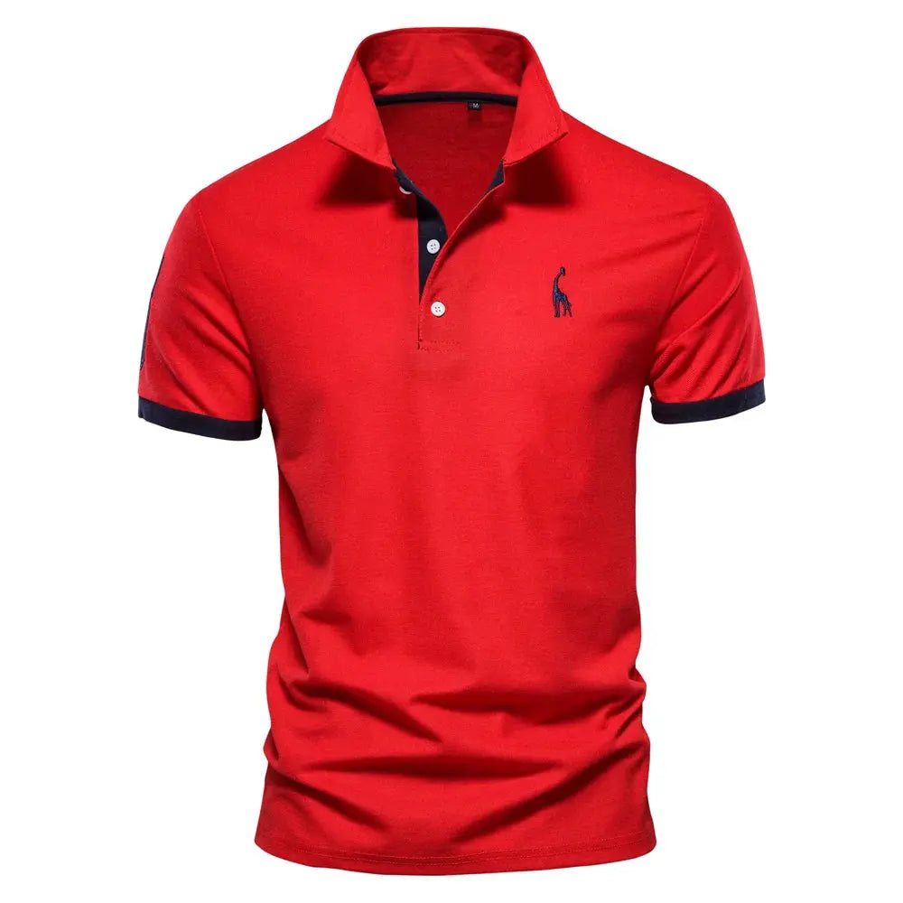 AIOPESON Embroidery 35% Cotton Polo Shirts for Men Casual Solid Color Slim Fit Mens Polos New Summer Fashion Brand Men Clothing - petguardiansupplies