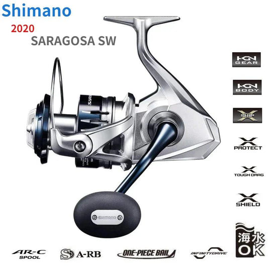 2020 SHIMANO SARAGOSA SW 5000XG 6000HG 8000HG 10000PG 14000XG 18000HG 20000PG Metal Body&Spool Saltwater Spinning Fishing Reel - petguardiansupplies