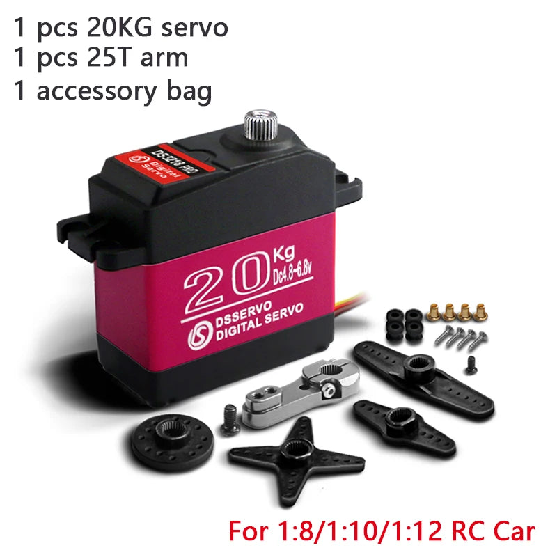 1 X Waterproof Servo 20Kg 25Kg 30Kg 35Kg and High Speed servo Pro Metal Gear Digital Servo Baja Servo For 1/8 1/10 Scale RC Cars - petguardiansupplies