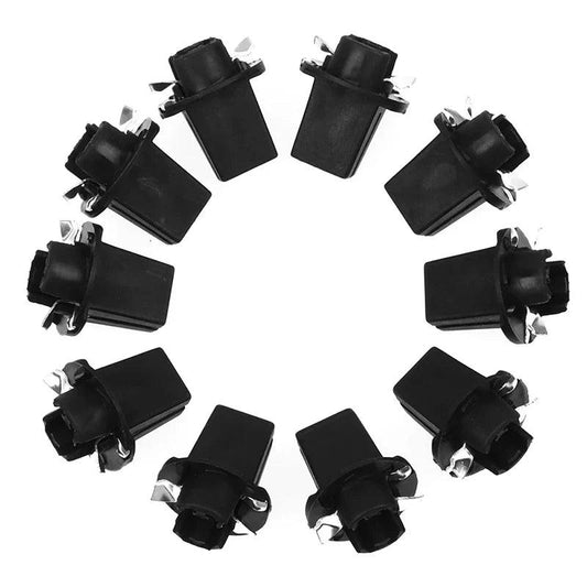 10Pcs T5 B8.5D Twist Lock Plug And Play Bulb Holder Sockets For Speedometer Instrument Gauge Cluster Dash Car Part Accessories - petguardiansupplies