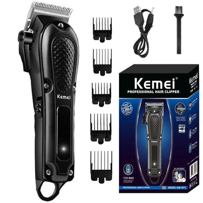 Kemei Professional hair clipper cordless hair trimmer beard for men electric hair cutting kit rechargeable haircut machine - petguardiansupplies