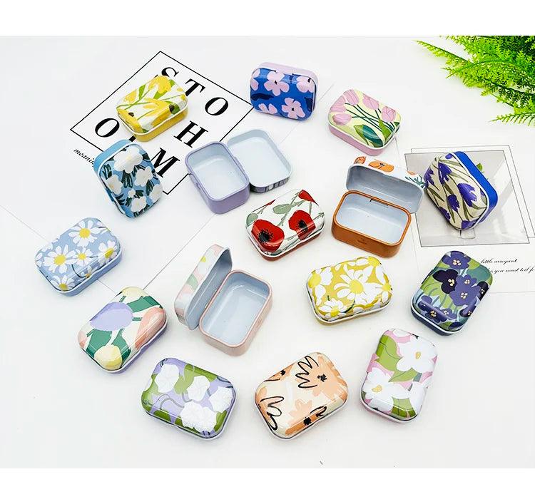 Colorful mini tin box sealed jar packing boxes jewelry, candy box small storage boxes cans coin earrings, headphones gift box - petguardiansupplies