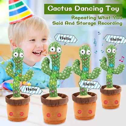 Birthday Present Dancing Cactus Electron Plush Toy Soft Plush Doll Babies Cactus That Can Sing And Dance Voice Interactive Bled - petguardiansupplies