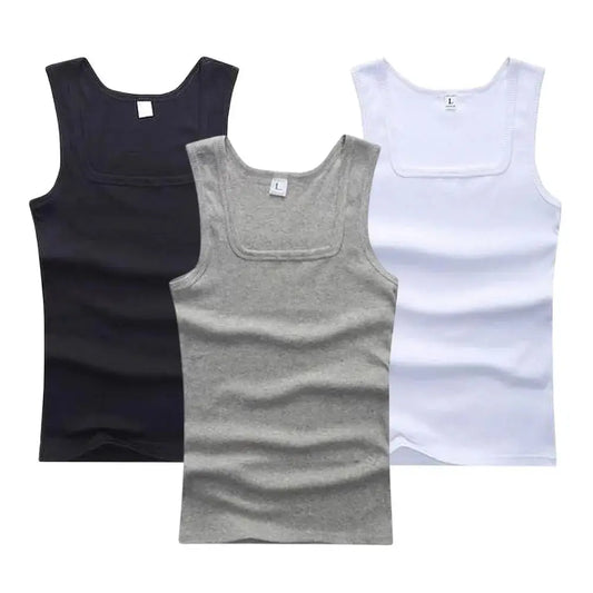 Hot Sale Summer Male clothes Women Basic Elastic tank top Pure Cotton Sleeveless Men's t-shirt Bodybuilding Fitness T-shirt - petguardiansupplies