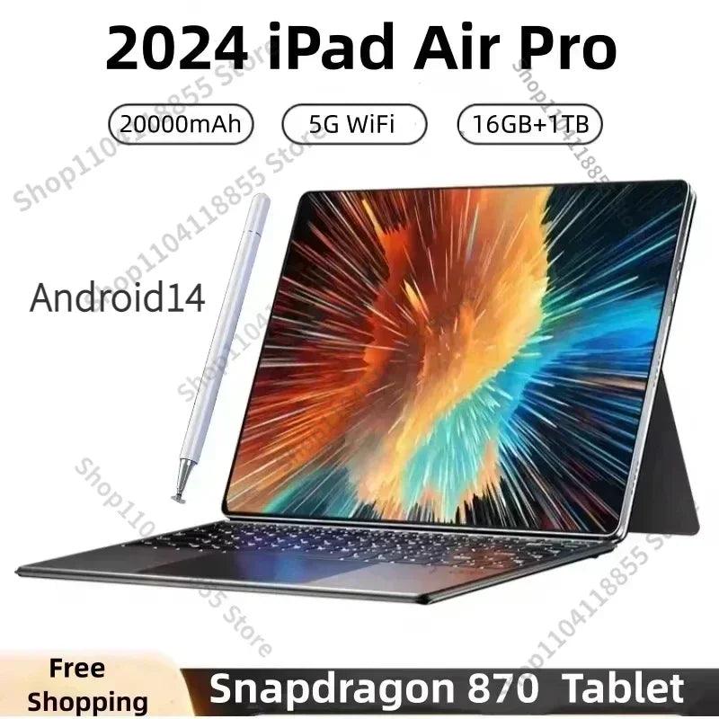 2024 Global Version Original IPad Air Pro Tablet 11inch HD 4K Android 14 16GB+1TB 20000mAh 5G Dual SIM Bluetooth WiFi GPS Tablet - petguardiansupplies