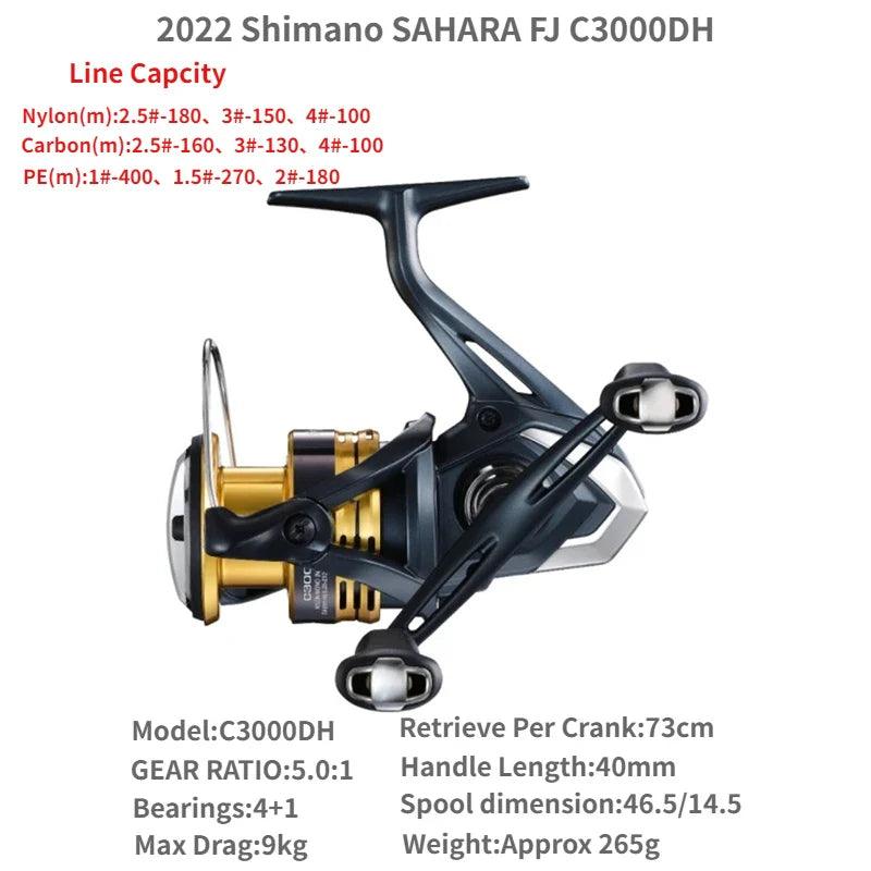 2022 Shimano SAHARA FJ 500 1000 C2000S C2000SHG 2500 2500SHG C3000 C3000DH 4000 4000XG C5000XG Spinning Fishing Saltwater - petguardiansupplies