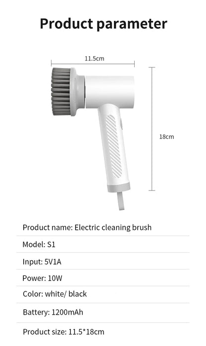 Xiaomi Wireless Electric Cleaning Brush Housework Kitchen Dishwashing Brush Bathtub Tile Professional Cleaning Brush Labor Savin - petguardiansupplies