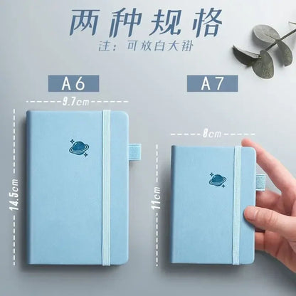 Mini A7 Pocket Notebook Handmade Leather 100Sheets Notepad Portable Travel Diary Planner Schedule Kawaii School Office Supplies - petguardiansupplies