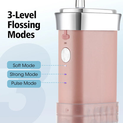 Portable Teeth Whitening Cleaner Adult Mouth Washing Tools Foldable Water Flosser Rechargeable 3 Modes Oral Irrigator For Travel - petguardiansupplies