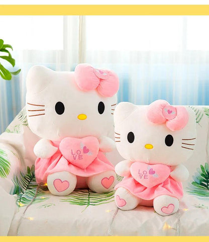 Cute Hello Kitty Pink Plush Stuffed Toys Anime Cartoon Plushie Doll Soft Stuffed Pillow Toys For Children Birthday Xmas Gifts - petguardiansupplies