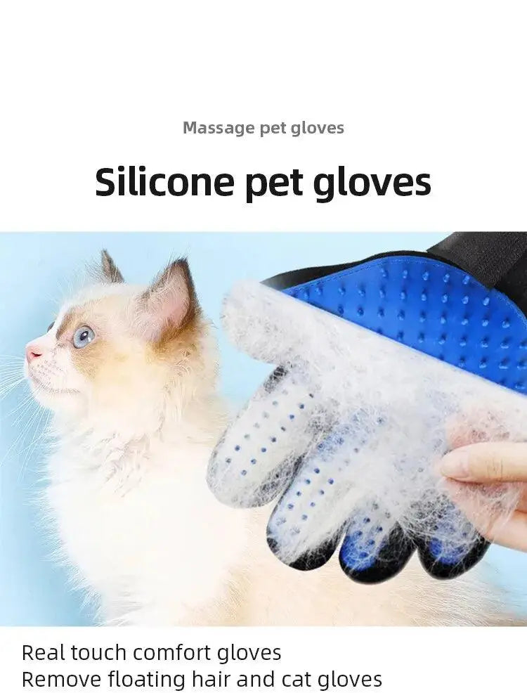 Silicone Pet Gloves Cat Dog Hair Removal Cat Supplies Comb Hair Removal Brush Rubber Sticky Hair Gloves - petguardiansupplies