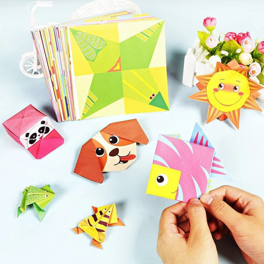 54 Pages Montessori Toys DIY Kids Craft Toy 3D Cartoon Animal Origami Handcraft Paper Art Learning Educational Toys for Children - petguardiansupplies