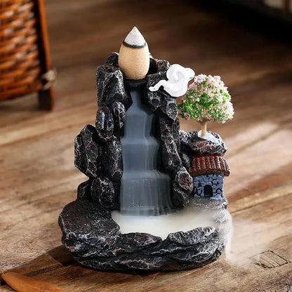 Creative Home Decorations Windproof Backflow Incense Burner Desktop Ornaments Indoor Incense Fountain&Candlestick - petguardiansupplies