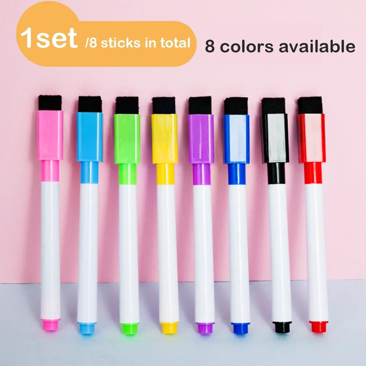 Magnetic Erasable Whiteboard Pen Color Options Blackboard Note Numbering Stationery Office Teaching Supplies for Classroom Use - petguardiansupplies