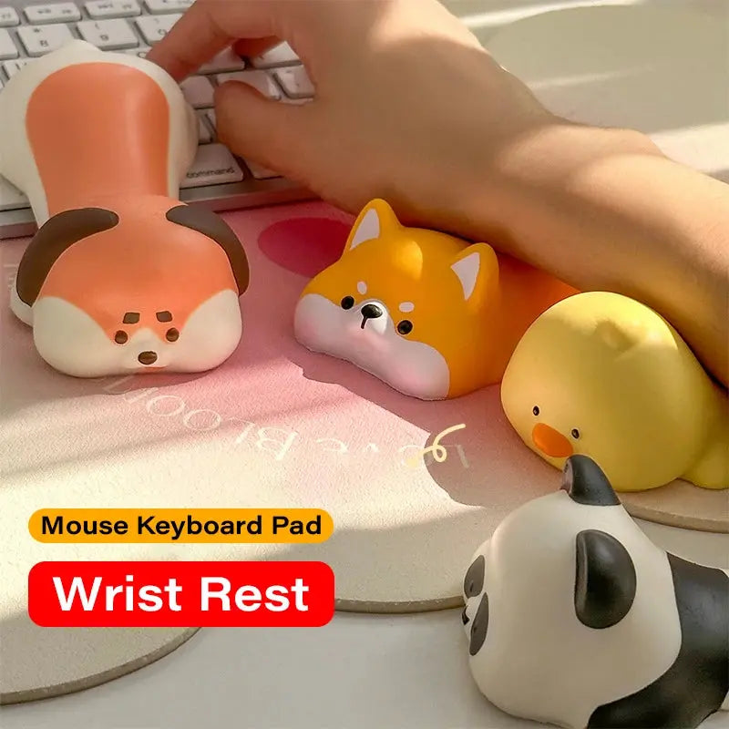 New Cute Animal Wrist Rest Mouse Pad Support Ergonomics Memory Foam Desktop Computer Laptop  Arm Rest Cat Dog Duck Panda Toys - petguardiansupplies