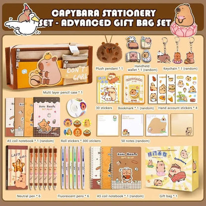 Large Capacity Gift Box Capybara Stationery Set Abundant Cute Back-to-school Gift Kit Pencil Case School Supplies for Students - petguardiansupplies