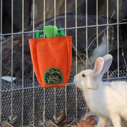 Rabbit Hanging Hay Bag for Bunny Guinea Pigs Small Animal Feeder Rabbit Food Dispensers Bag Cage Accessories Pet Feeding Bag - petguardiansupplies