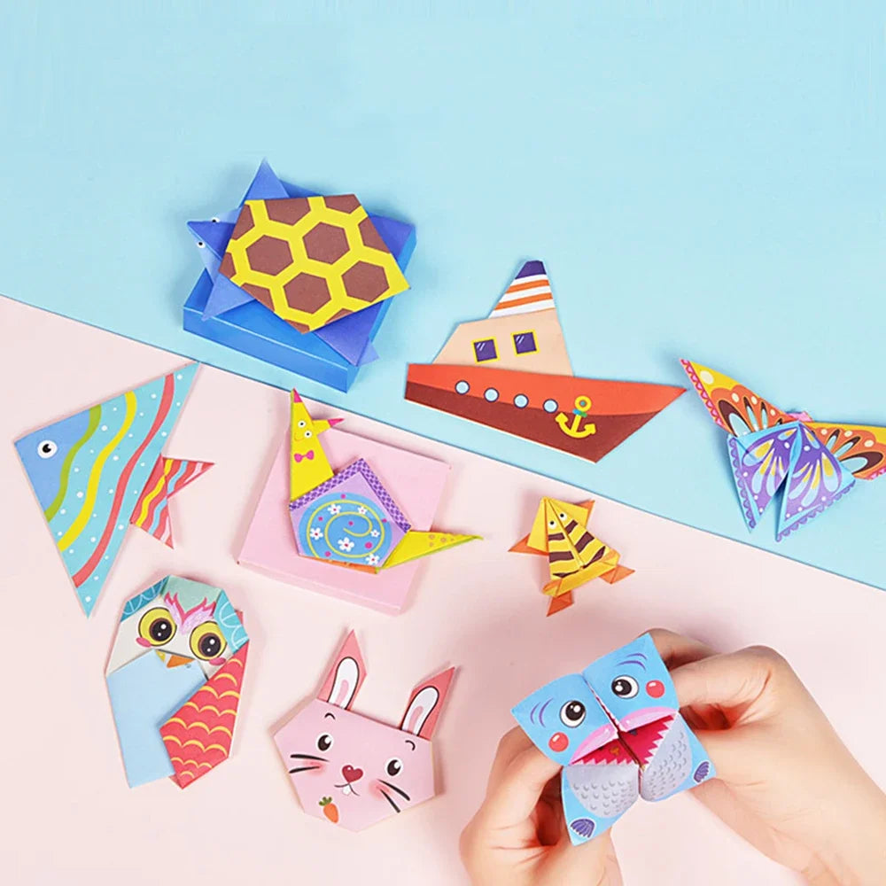 54 Pages Montessori Toys DIY Kids Craft Toy 3D Cartoon Animal Origami Handcraft Paper Art Learning Educational Toys for Children - petguardiansupplies