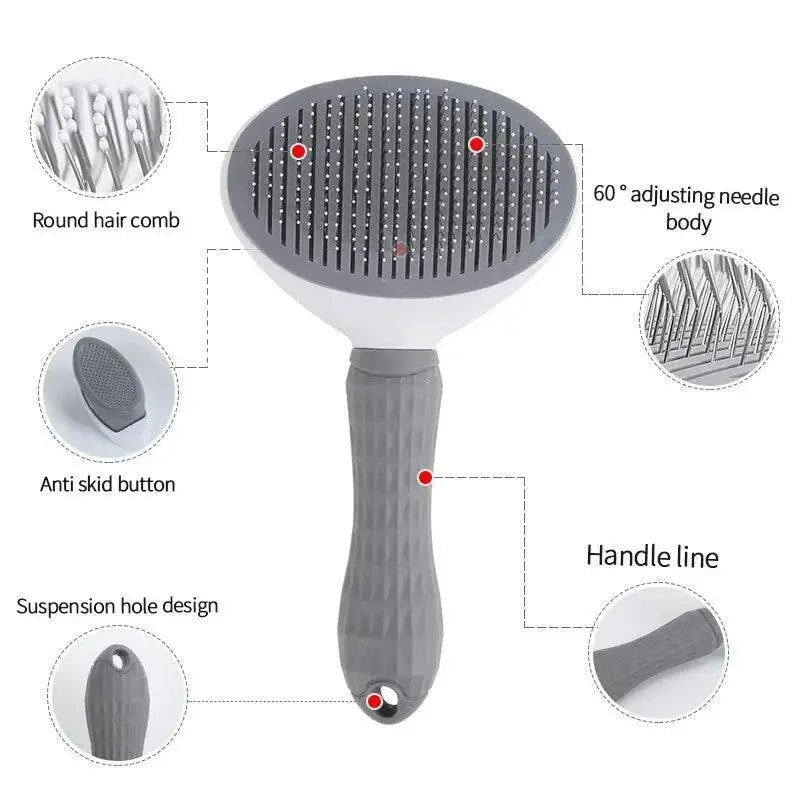 Pet Dog Brush Cat Comb Self Cleaning Pet Hair Remover Brush For Dogs Cats Grooming Tools Pets Dematting Comb Dogs Accessories - petguardiansupplies