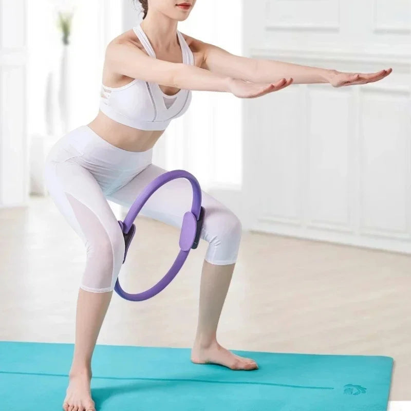 Yoga Fitness Ring Circle Pilates Women Girl Exercise Home Resistance Elasticity Yoga Ring Circle Gym Workout Pilates Accessories - petguardiansupplies