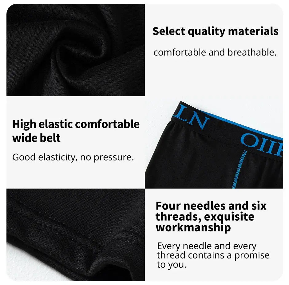 5/10 Pack Multi-size Teenagers To Adults Men's Boyshort Leisure Sports Joker Elastic Waist Long Men's Underwear Can Be Parent-ch - petguardiansupplies