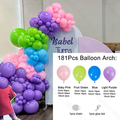 181Pcs Monster Birthday Decorations Balloon Arch Blue Green Purple Balloon Garland for Monster Themed Birthday Baby Shower Decor - petguardiansupplies