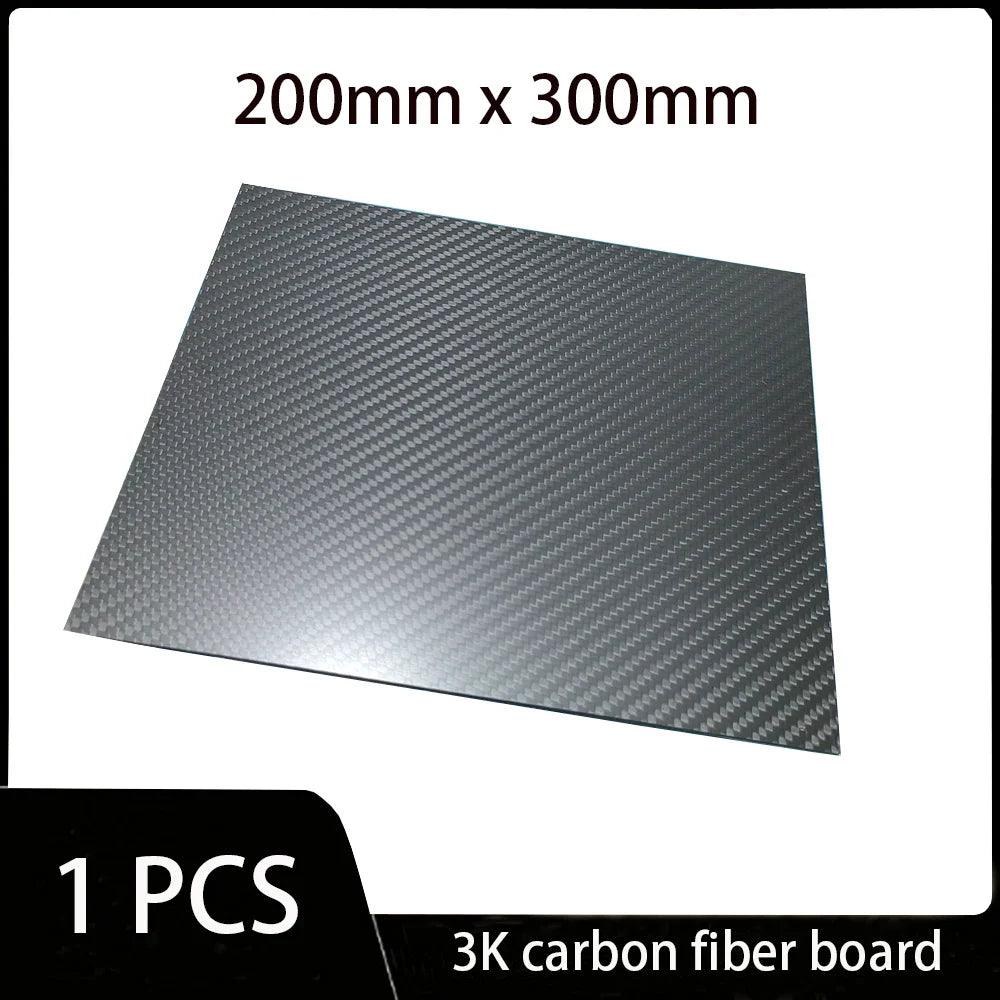 1PCS 200x300mm carbon fiber board Plate Panel Sheets High Composite Hardness Material 0.5mm 1mm 2mm 3mm 4mm 5mm Thickness For RC - petguardiansupplies