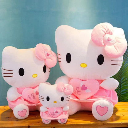 Cute Hello Kitty Pink Plush Stuffed Toys Anime Cartoon Plushie Doll Soft Stuffed Pillow Toys For Children Birthday Xmas Gifts - petguardiansupplies