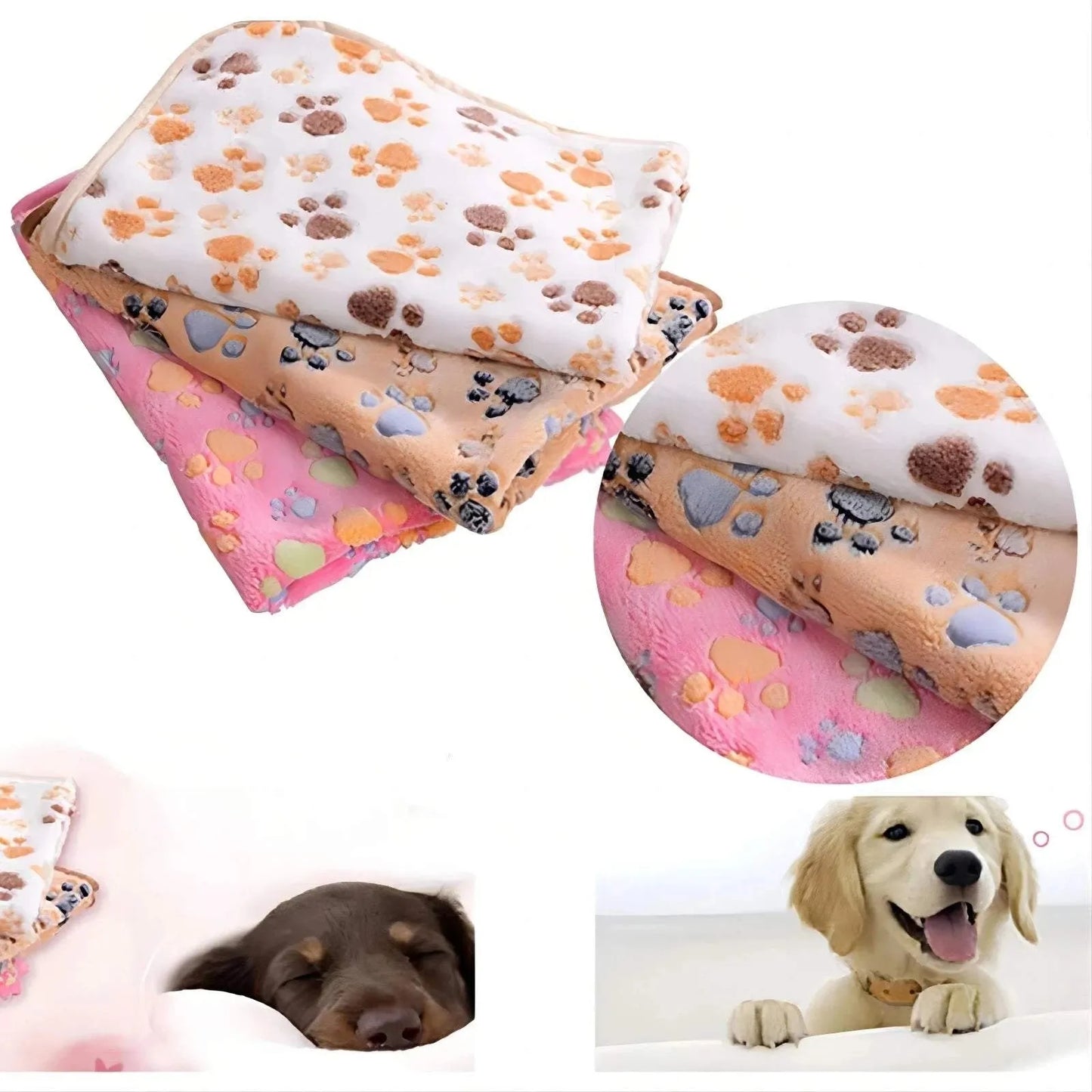 Pet Bed Mat Cute Warm Cover Towel Handcrafted Cat Dog Fleece Soft Blanket for Small Medium Large dogs Puppy Pet Supplies ﻿ - petguardiansupplies