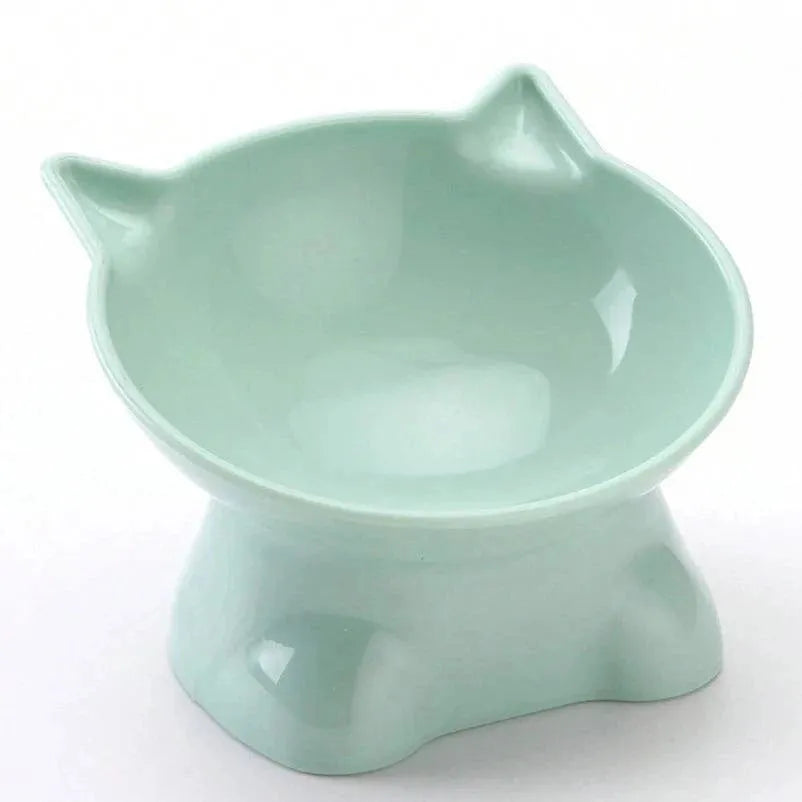 Hot-selling Nordic style pet bowl cervical vertebra protection cat bowl anti-tip plastic inclined mouth cat bowl pet supplies - petguardiansupplies