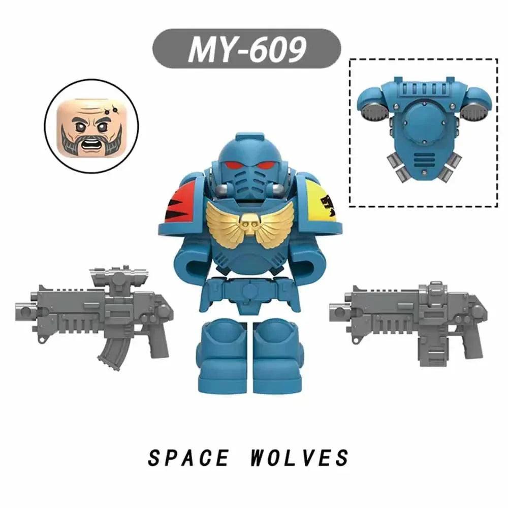 Fallout Games Bricks Space Wolves Marine Raven Guard Salamanders Iron Hands Mini Action Figure Model Toy Building Blocks Gifts - petguardiansupplies