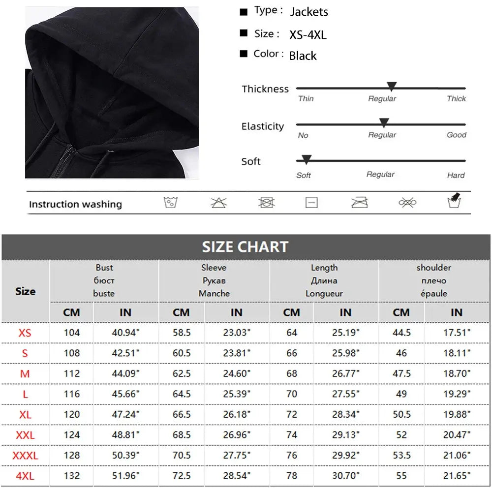 Autumn Men Sweatshirts Long Sleeve Jacket Hoodie Zipper Closure Jacket Male Hoodies Sweatshirt Slim Fit Male Clothing - petguardiansupplies